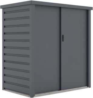 Vente-unique - Garten-Aufbewahrungsschrank - 125 x 80 x 131 cm - Stahl - Grau - REIVAX