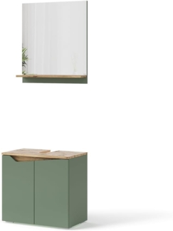 Vicco Badmöbel-Set Marelle, Grün/Artisan, 2 Teile