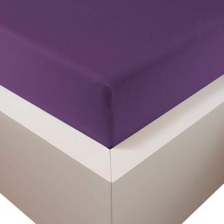 Traumschloss Premium Plus Edel-Jersey Spannbettlaken violett 140-160x200-220