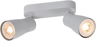 SLV PURI 2.0 Dome, Wand- und Deckenaufbauleuchte, long, 2 x max. 6W GU10, grau - Wand- und Deckenleuchten