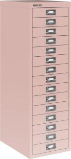 Bisley Aktenschrank MultiDrawer Schubladenschrank in Pastellpink - Maße: H 86 x B 28 x T 38 cm