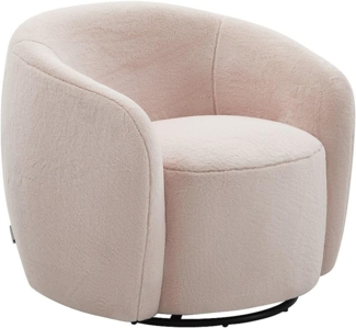 Vente-unique - Drehsessel - Kunstfell - Rosa - VEREIDE