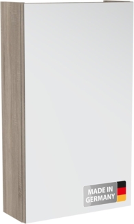 Fackelmann Easy Spiegelschrank in Hellbraun – 40 cm Breite, Dekor Sonoma Eiche, 1 Einlegeboden, Natürliches Design und praktischer Stauraum – Made in Germany