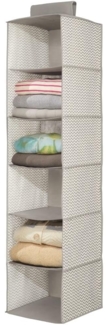 Hängender Stoffschrank mDesign Hängeaufbewahrung 6 Fächer beige gemustert