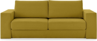 LOOKS by Wolfgang Joop Looks V-1 Designer Sofa mit Hockern, 2 Sitzer Couch, Funktionssofa, gelb, Sitzbreite 180 cm