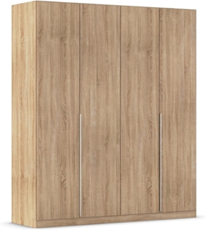 Rauch Möbel Alabama Schrank Kleiderschrank Drehtürenschrank Eiche Sonoma 4-türig inklusive Zubehörpaket Premium 2 Kleiderstangen, 5 Einlegeböden, 1 Schubkasteneinsatz BxHxT 181 x 210 x 54 cm