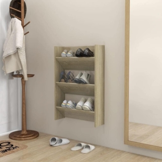 vidaXL Wand-Schuhschrank Sonoma-Eiche 60x18x90 cm Holzwerkstoff 806765