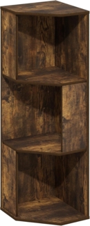 Furinno Econ 3-stufiges Freistehendes Eckregal-Bücherregal, Bernsteinkiefer