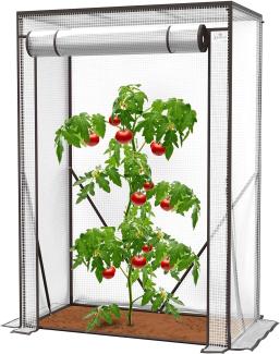 KESSER® Premium Tomatengewächshaus Foliengewächshaus, Gewächshaus klein, Tomatenhaus, Treibhaus mit Tür zum Aufrollen - 100 x 50 x 150 cm Frühbeet, Gemüse, Blumen, Obst, Garten Transparent, 100 x 50 x 150 cm