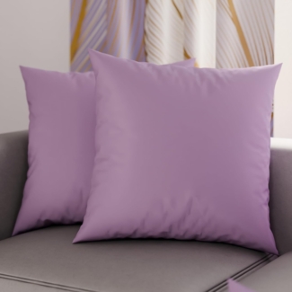 PETTI Artigiani Italiani – 2er-Set Kissenbezüge 60x60 cm aus Mikrofaser, Zierkissenbezüge für Schlafzimmer & Sofa, Uni Hellgrau, 100 % Made in Italy