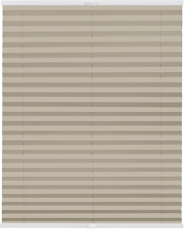 Lichtblick Sonnenschutzsysteme GmbH Plissee Laholm 50 cm x 130 cm (BxL) Beige Tageslicht - Blickdicht; einfache Installation mit Klemmträgern; verspannt