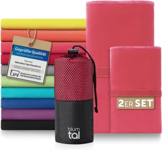 Blumtal Sporthandtuch Mikrofaser Handtücher Set, Mikrofaser (2-St), Ultra leicht, kompakt & schnelltrocknend