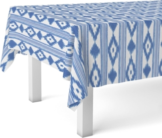Martina Home Tischdecke, Wachstuch, Malorqui, Blau, 140x140 cm