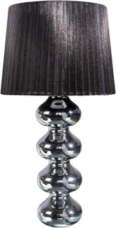riess-ambiente Tischleuchte MIA 60cm silber / schwarz, ohne Leuchtmittel, Tischlampe · Barock Design · Stoff-Schirm
