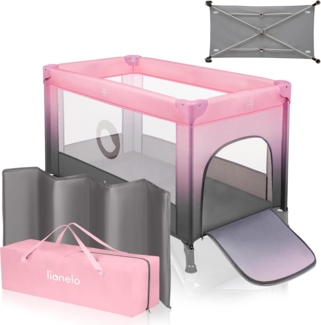 lionelo Baby-Reisebett Stefi, 120x60 cm Tragetasche Klappbaren Seiteneingang