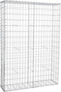 Gabione Steingabione Steinkorb 100x150x30 cm Wand Drahtkorb Mauer Sichtschutz