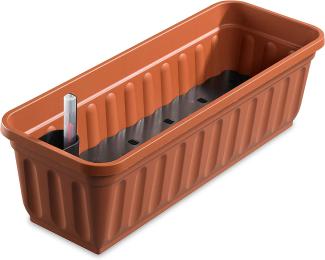 Alpfa Blumenkasten 80 cm Terracotta mit Wasserspeicher Made IN Germany