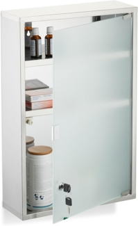 relaxdays Medizinschrank mit Glastür