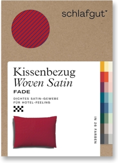 Schlafgut Woven Fade Bettwäsche|Kissenbezug einzeln 70x90 cm| red-deep-purple-deep