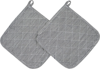 ZOLLNER Topflappen, (Set, 2-tlg), 25 x 25 cm, 100% Baumwolle, Temperaturbeständig bis 100°C
