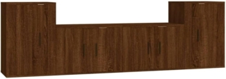 vidaXL 4-tlg. TV-Schrank-Set Braun Eichen-Optik Holzwerkstoff 3188549