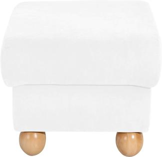 Monarch Hocker Veloursstoff Creme Buche Natur