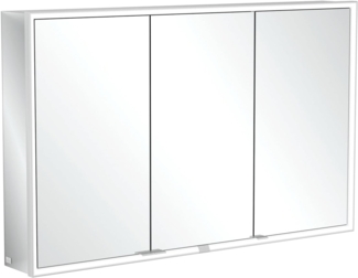 Villeroy & Boch My View Now, Spiegelschrank für Aufputz mit Beleuchtung, 1200 x 750 x 168 mm, mit Ein-/Ausschalter, Smart Home fähig, 3 Türen, A45712 - A4571200