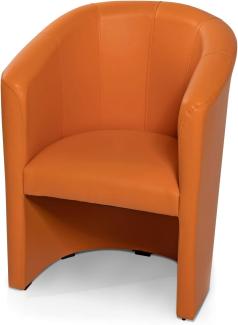 Möbel-Eins ABIZA Cocktailsessel, Material Kunstleder orange