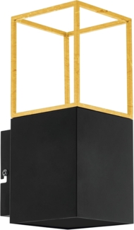 Eglo 97735 LED Wandleuchte MONTEBALDO schwarz, gold L:10cm H:24cm T:12,5cm