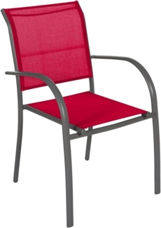 Hespéride - Stapelbarer Gartensessel Piazza Granatapfel & Graphit - Granada/Graphit