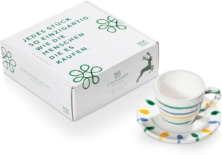 Gmundner Keramik Buntgeflammt, Espresso für Dich/2tlg. im Geschenkk.