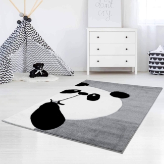 Carpet City Kinderteppich Bueno Kids 1389, rechteckig, Höhe: 13 mm, Spielteppich, Panda-Bär, 3D-Effekt, Weicher Flor, Pflegeleicht