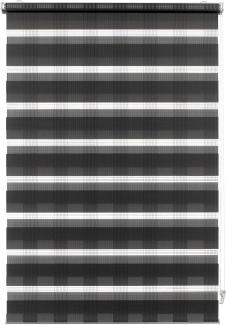 EASYFIX Doppelrollo Karo anthrazit 75x150 cm