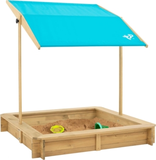 TP Toys Sandkasten 'Schaf' mit Sonnendach, Holz Natur, 117 x 117 x 117 cm