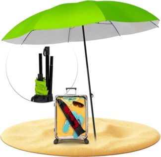 Styngard Sonnenschirm Reise Sonnenschirm Nizza, LxB: 180,00x155,00 cm, mit UV Schutz 50+ - Strandschirm Sonnenschirm Strand mit Abspannleinen