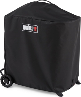 Weber Premium Abdeckhaube für Traveler Compact Grill, atmungsaktiv UV- und wasserbeständig, Schutz vor Wind und Wetter, Grillcover, BBQ-Abdeckung - Schwarz (3400280)