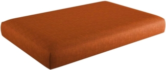 sunnypillow Palettenkissen mit abnehmbarem Bezug Kaltschaum Palettenauflage Palettenpolster Palettensofa Sitzkissen Rückenlehne Indoor Outdoor Sitzkissen 120 x 60 x 15 cm Orange