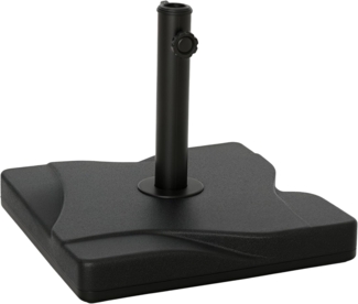 Outsunny Sonnenschirmständer 20 kg Schirmständer für Sonnenschirm Schirmstangen 32/38/48 mm Sonnenschirmfuß für Garten Terrasse Balkon Zement 41,5x41,5 Schwarz