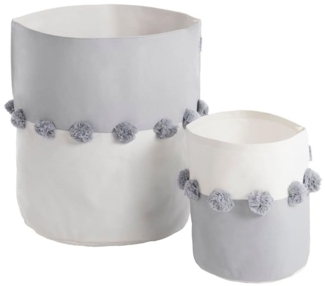Toddlekind Pom Pom Aufbewahrungskorb Groß Stone