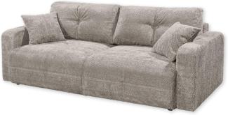 BULLET Bequemes Schlafsofa mit Bettkasten, Stoffbezug Taupe - Klappbares Sofa mit Schlaffunktion - 235 x 88 x 120 cm (B/H/T)