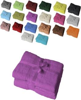 Badetuch 2er Set 100 x 150 cm Lila