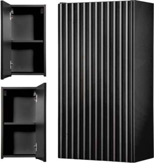 Hängeschrank Skelbolu 57x30x19 cm Schwarz [en. casa]