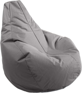 AD. CON Outdoor Gamer Sitzsack mit ECO Füllung Puff Relax-Sessel Sitzkissen Bodenkissen Bean Bag 100x90x95cm 225L Grau