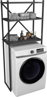 VCM Badmöbel Waschmaschinenschrank Insasi 919053 Schwarz H. 160 x B. 66 x T. 34 cm