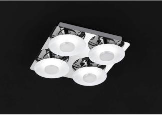 LED Deckenlampe, Chrom, dimmbar, L 30 cm, SPACE