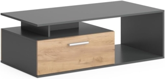 Couchtisch Roland Anthrazit/Goldkraft Eiche 118 x 59 cm Vicco