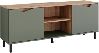 Lowboard Marelle Grün/Artisan 150 x 60 cm mit 2 Türen Vicco