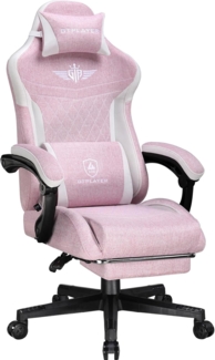 GTPLAYER Gaming-Stuhl Stoff Gaming Chair Ergonomisch Bürostuh PC Stuhl, 150kg Belastbarkeit, Schreibtischstuh mit Federsitzkissen und Fußstütze