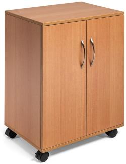 Durable Multifunktions-Wagen 74/53 geschlossen, Multimedia-Trolley, Holz, Melamin, 30 kg, 2 Regale, 4 Rad/Räder