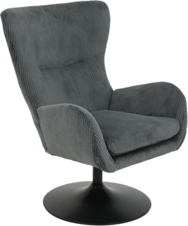 HELA Loungesessel SAMOS (1-St), Sessel,drehbar,Trompetengestell,Microfaser Breitcord,Armlehnen